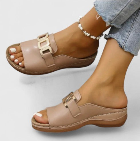 Joelle | Double Strap Slide Sandals