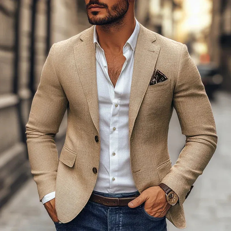 The Windsor Linen-Cotton Blazer — Wedding Guest Men - Formal Occasions
