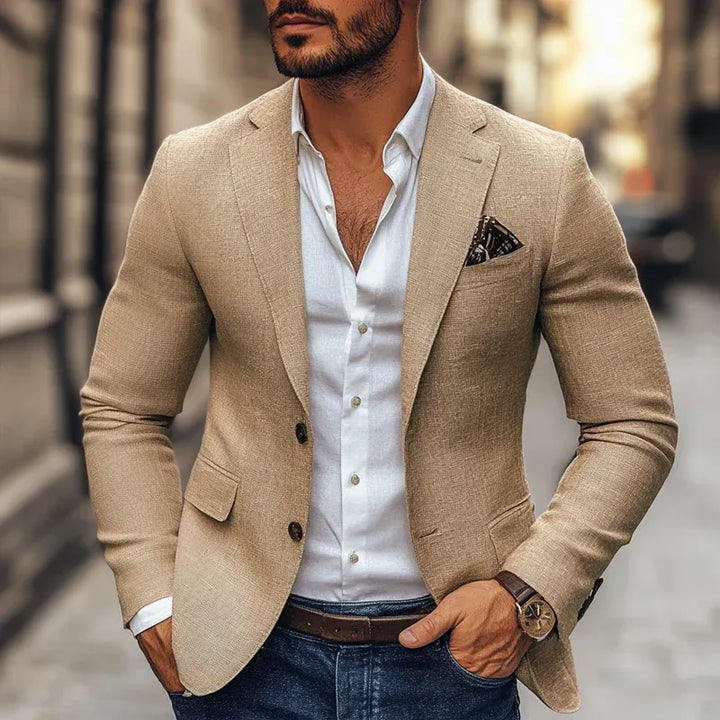 The Windsor Linen-Cotton Blazer — Wedding Guest Men - Formal Occasions
