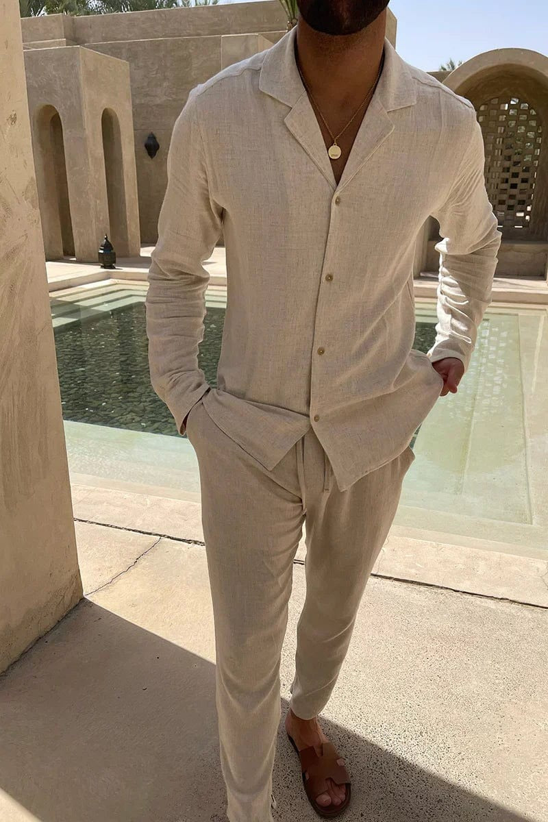 The Lisbon Linen Set – Summer Shirt & Pants for Men