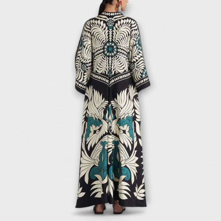 Chic Floral Print Maxi Dress for Special Occasions