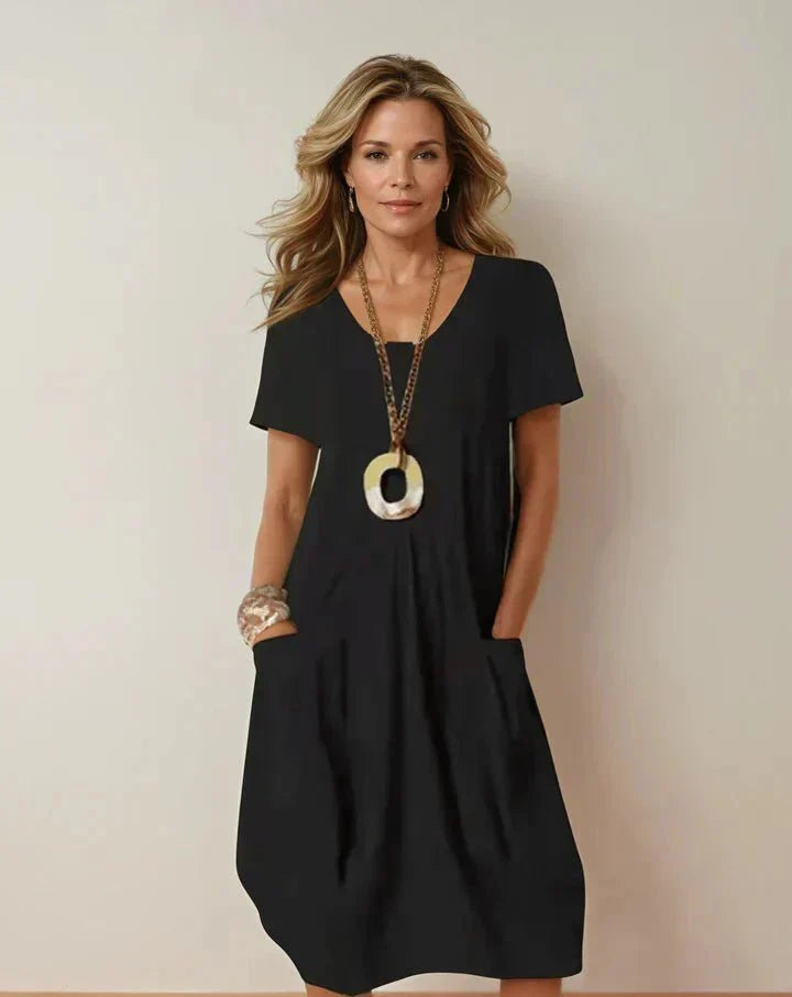Kwani | Relaxed Midi Dress with Pendant