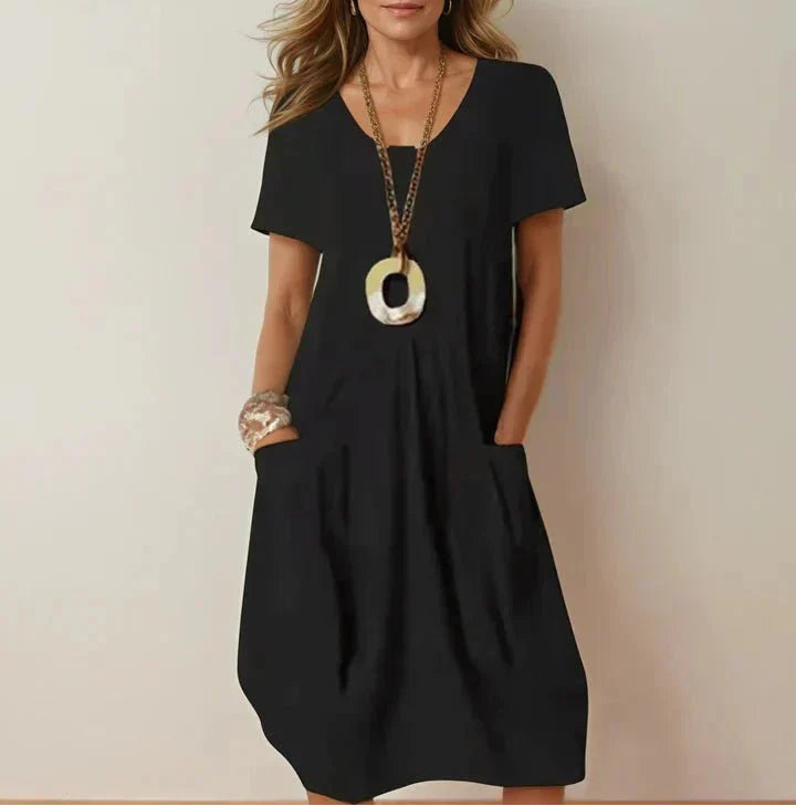 Kwani | Relaxed Midi Dress with Pendant