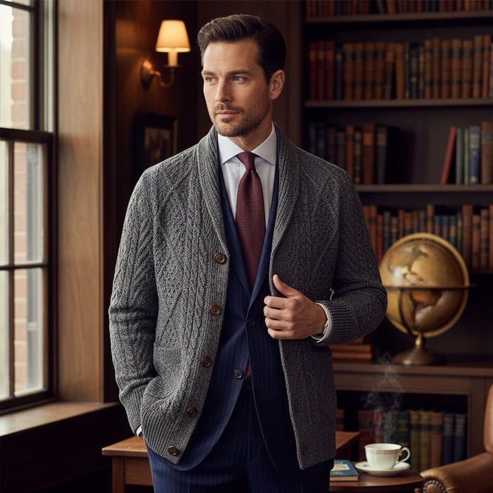 The Manchester 100% Cashmere Cardigan for Men
