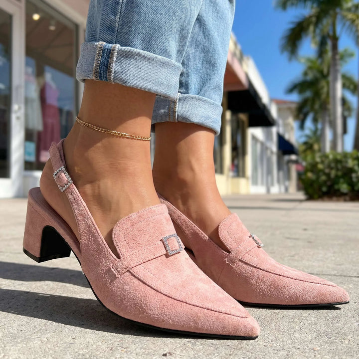Luciana Velvet Slingback Heels