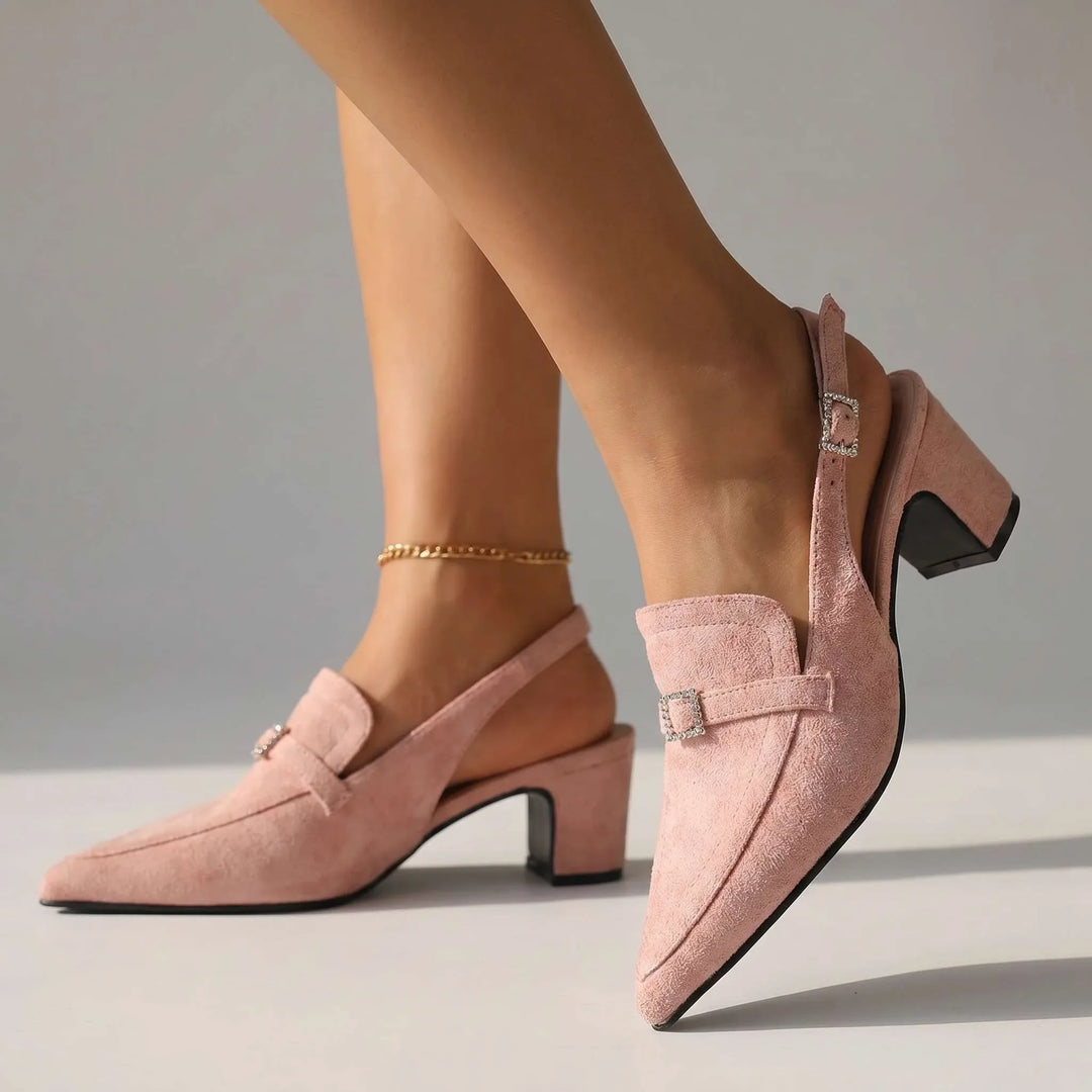 Luciana Velvet Slingback Heels