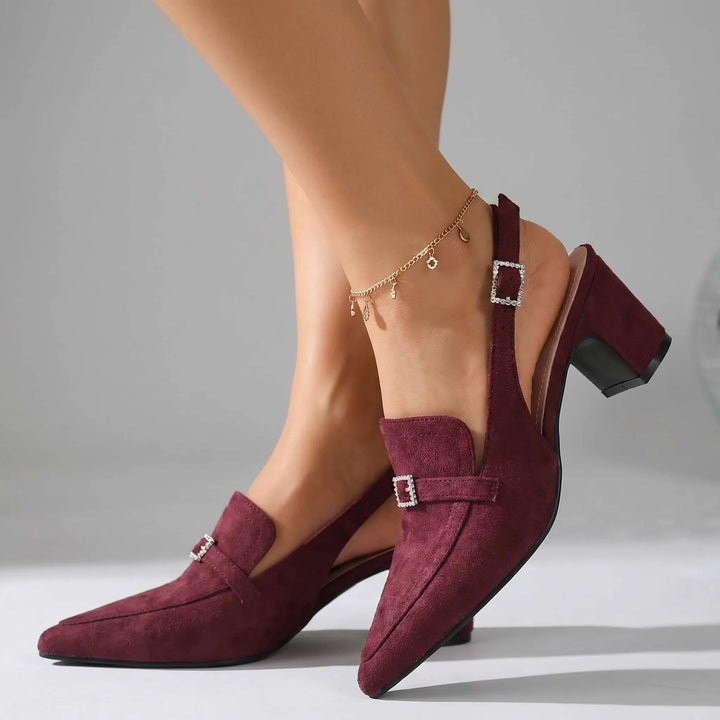 Luciana Velvet Slingback Heels