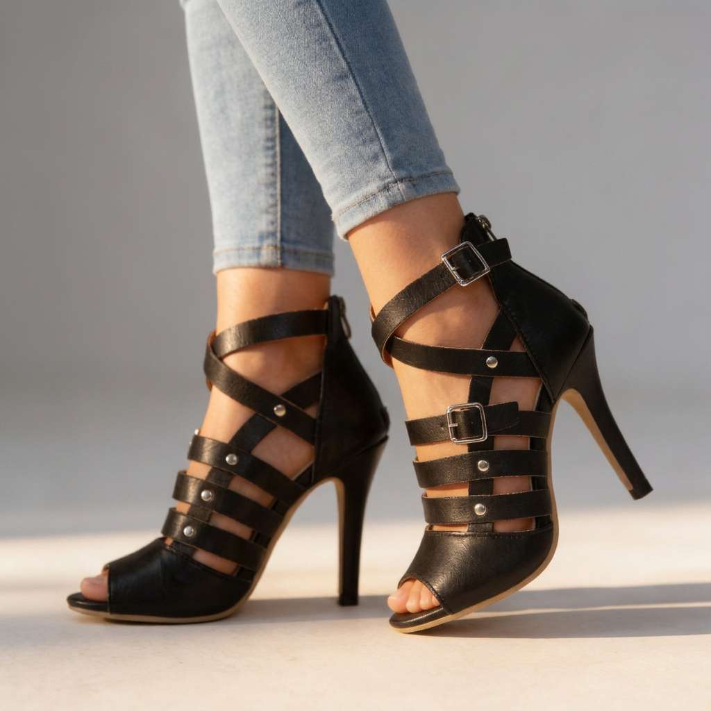 Scarlet | Refined Cross-Strap Dress Heels