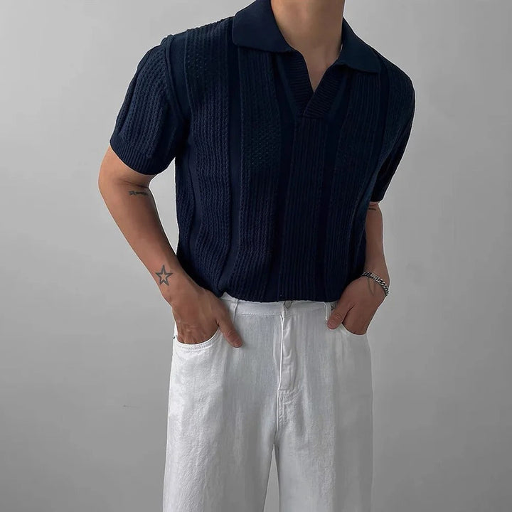 Roger - Classic Knitted Polo Shirt