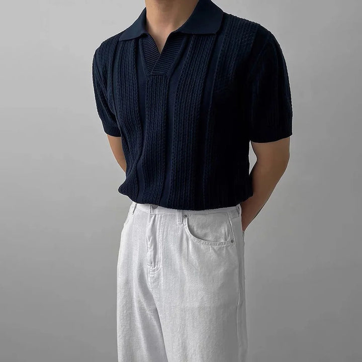 Roger - Classic Knitted Polo Shirt