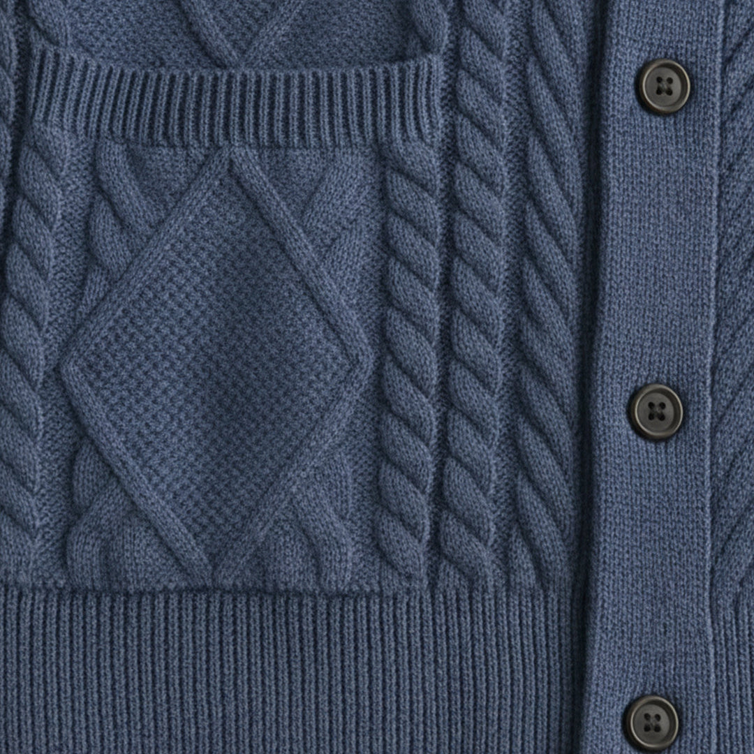 The Edinburgh Men’s Luxury Cashmere Button Cardigan