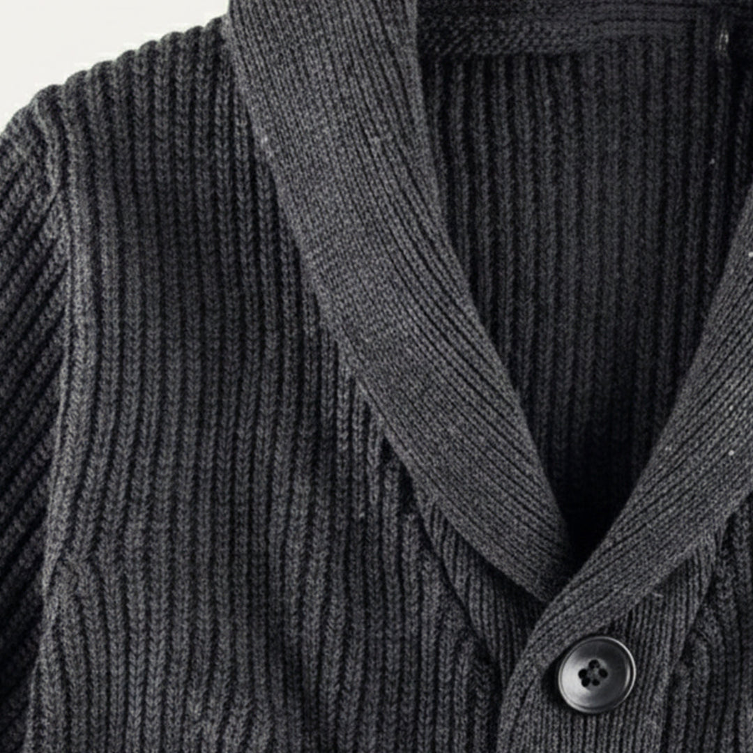 The Venezia Men’s Shawl Collar Chunky Knit Cardigan