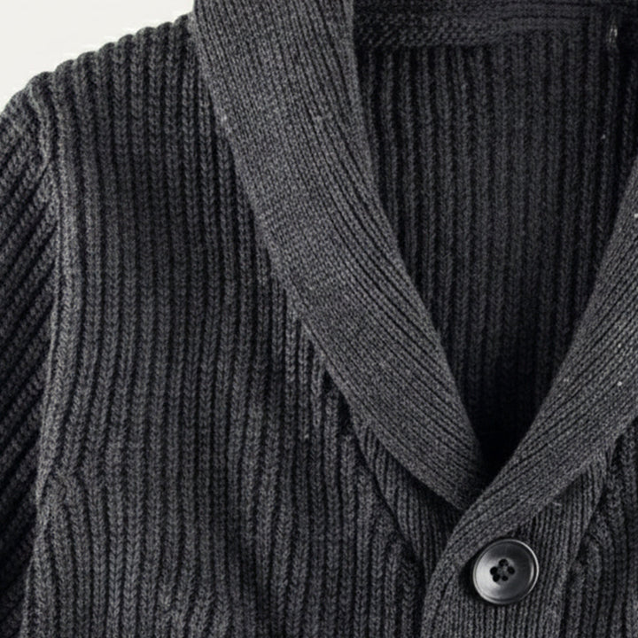 The Venezia Men’s Shawl Collar Chunky Knit Cardigan