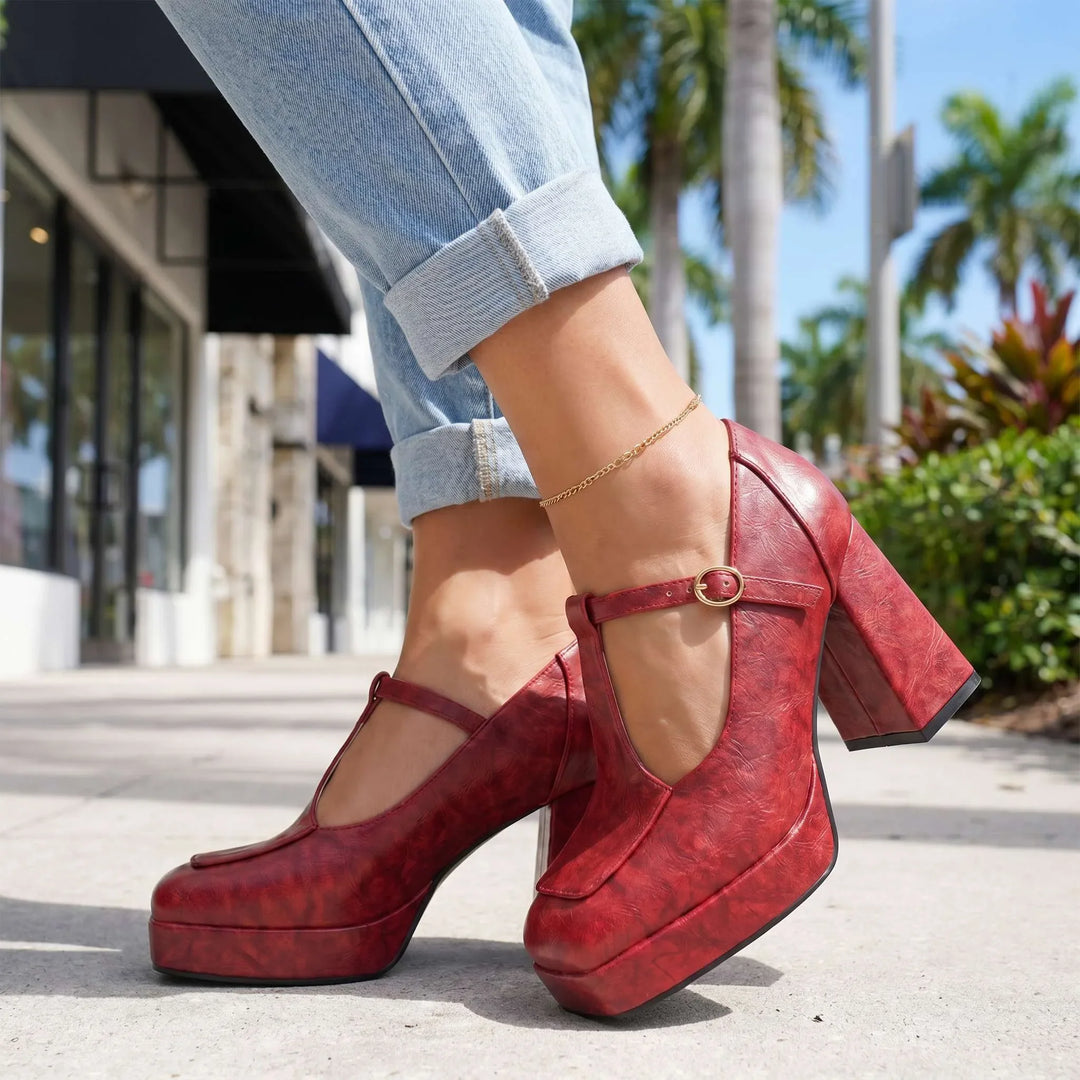 Monroe Platform Mary Jane Heels