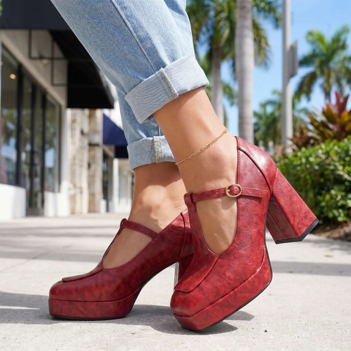 Monroe Platform Mary Jane Heels