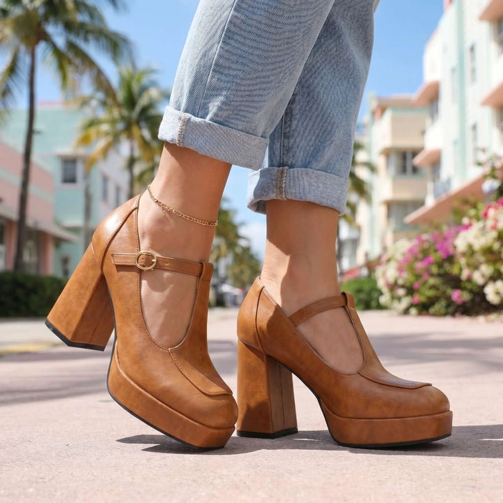 Monroe Platform Mary Jane Heels