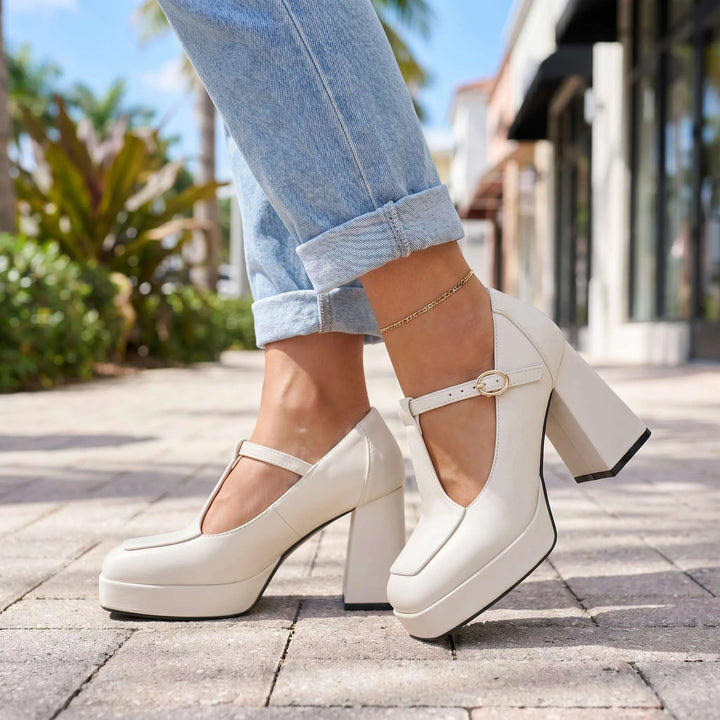 Monroe Platform Mary Jane Heels