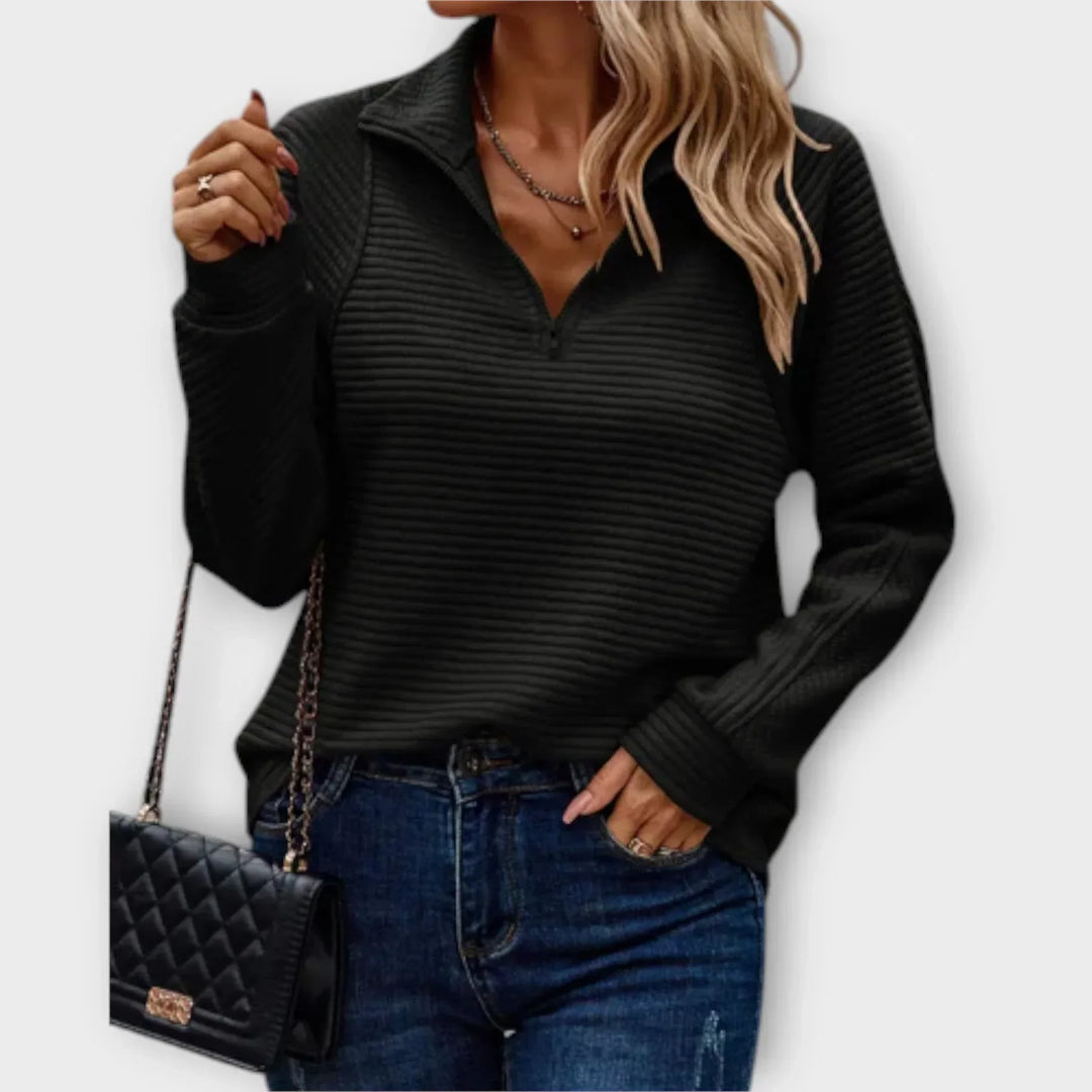 Olivia | Half-Zip Relaxed Pullover Top
