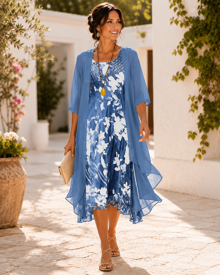 Vera | Floral Layered Midi Dress