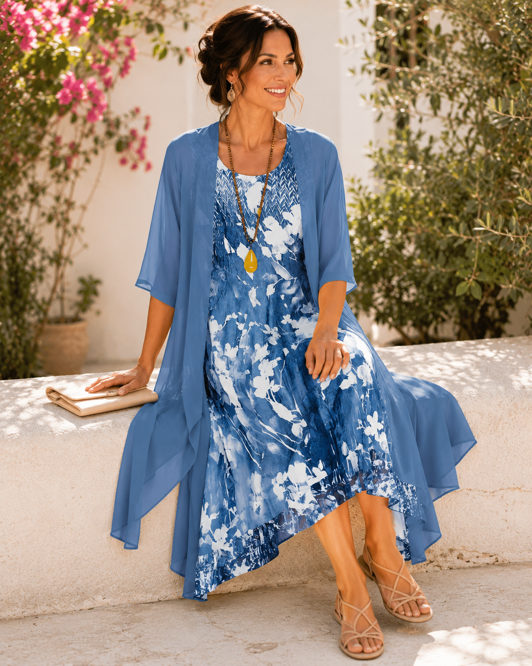 Vera | Floral Layered Midi Dress