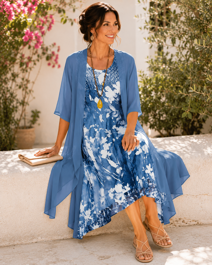 Vera | Floral Layered Midi Dress