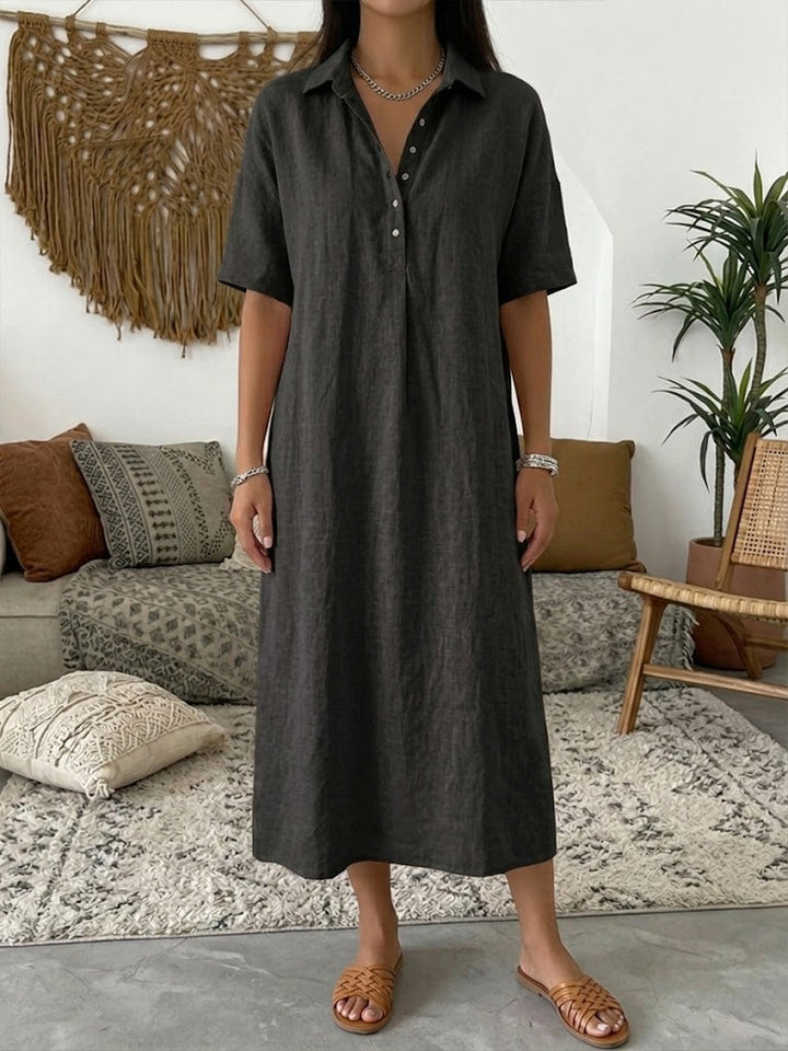 Lioré | Collared Button Midi Dress