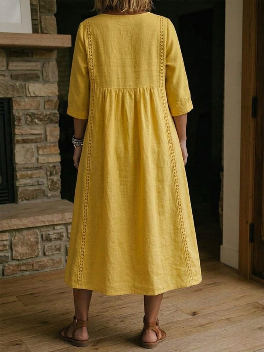 Katarina | Button-Front Pocket Maxi Dress