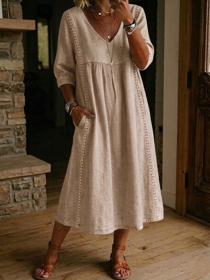 Katarina | Button-Front Pocket Maxi Dress