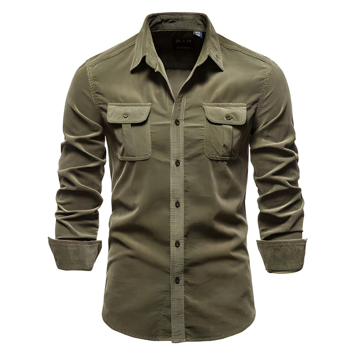 Brian - Classic Military Style Button-Up Shirt | By Julian & Claire Toronto