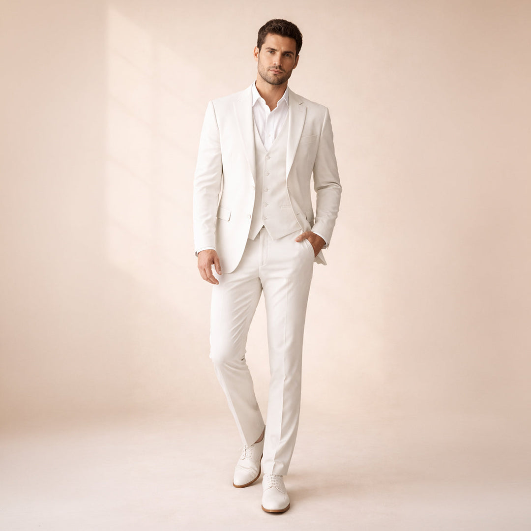 The Silverwood Men’s 3 Piece Slim Fit Suit – Elegant Blazer, Waistcoat & Trousers Set