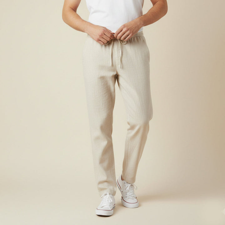 The Meadowgate Men’s Lightweight Breathable Drawstring Cotton Linen Pants