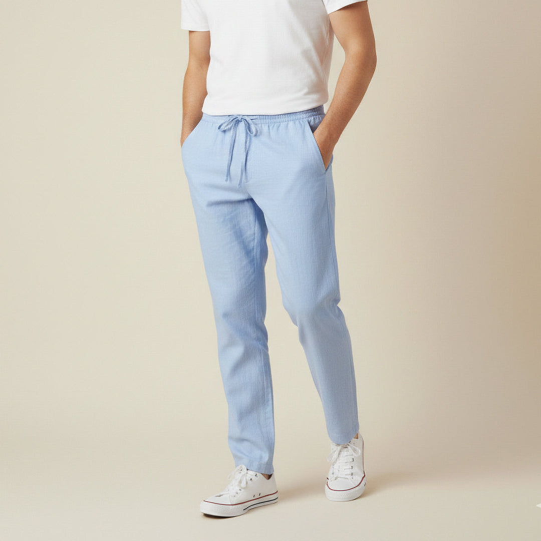 The Meadowgate Men’s Lightweight Breathable Drawstring Cotton Linen Pants