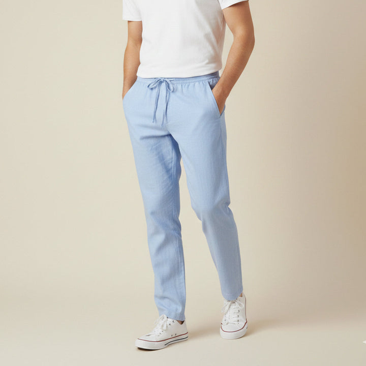 The Meadowgate Men’s Lightweight Breathable Drawstring Cotton Linen Pants