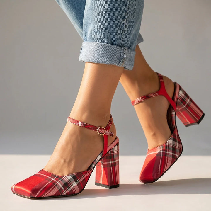 Scarlett Tartan Heels