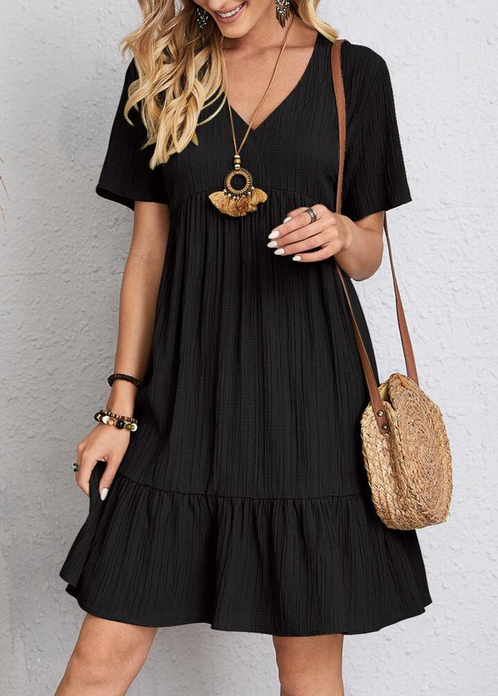 Ella | Tiered Midi Dress with V-Neck