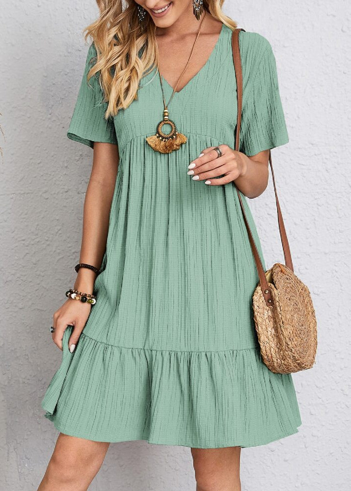 Ella | Tiered Midi Dress with V-Neck
