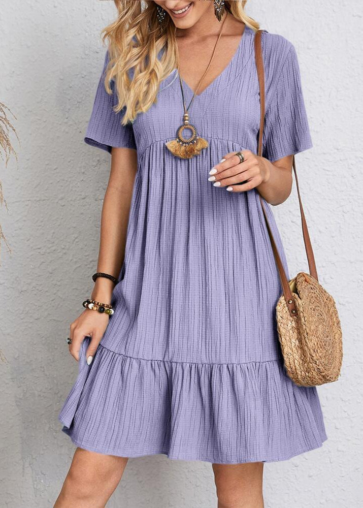 Ella | Tiered Midi Dress with V-Neck