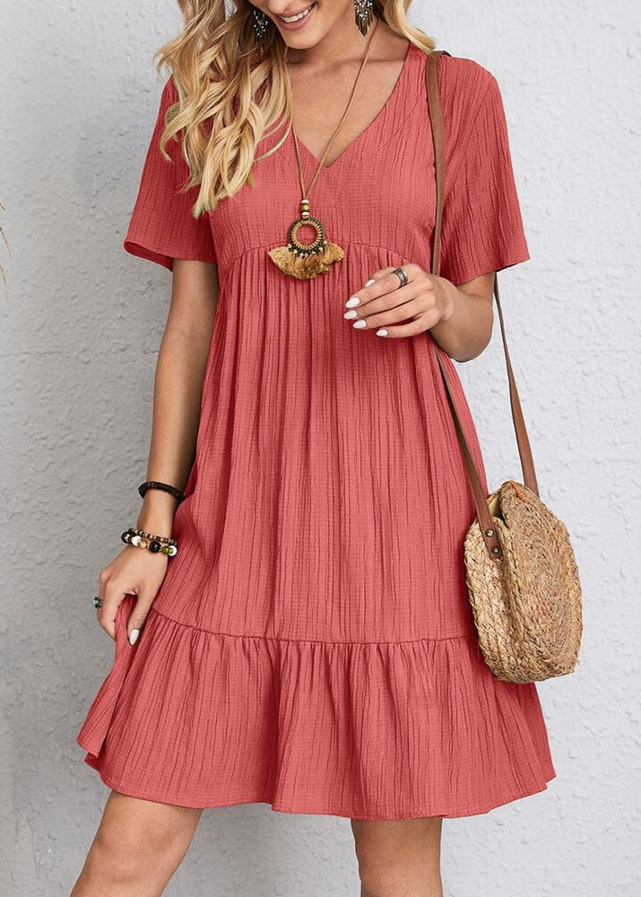 Ella | Tiered Midi Dress with V-Neck